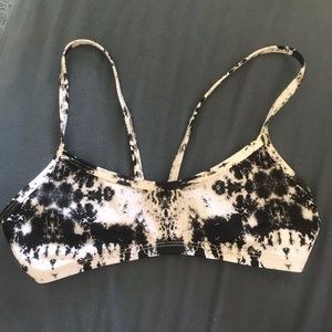 sports bra style marble bikini top. size small